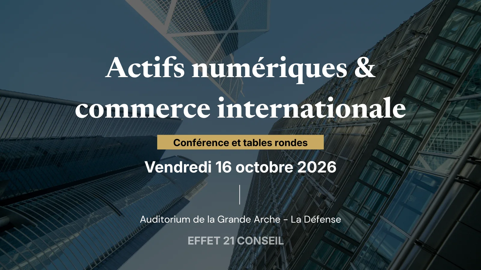 Affiche : Actifs numériques & commerce international